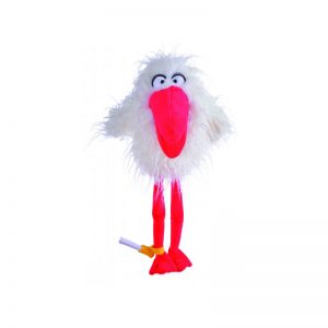 Storchhandpuppe mit Brief - Tierpuppen
